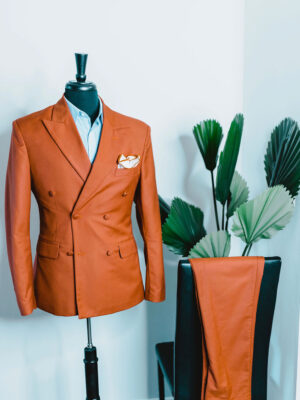 Burnt Orange Double Breasted Suit