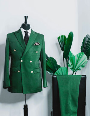 Forest Green Double Breasted Suit